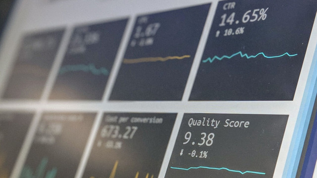 Data on a computer screen.